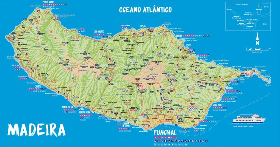 Madeira Island Map Madeira Friendly Guide